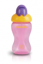 Поильник с соломкой Next Bebek (250 мл) — розовый