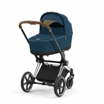 Коляска для новорожденных Cybex Priam IV (шасси Chrome Brown) — Mountain Blue