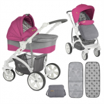 Коляска 2 в 1 LORELLI Arizona — Розово-серый / Rose&Grey Cities 1749