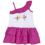 Платье Chicco, принт птицы (бело-розовый) — Бело-розовый, р.92