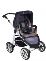 Коляска 3 в 1 Patron Fenix 4XC-S (серебряная рама) — gento mocca 635