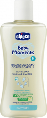 Нежная пена для тела и волос Chicco Baby Moments 0м+, 200 мл