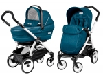 Коляска 2 в 1 Peg Perego Book 51 XL Modular (шасси White/Black) — Saxony Blue