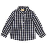 Рубашка Chicco в клетку, цвет синий — Синий, р.104