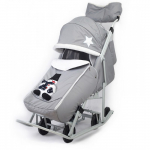 Санки-коляска Pikate Toy — светло-серый