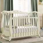 Детская кроватка-качалка Baby Italia Andrea Vip pelle — Слоновая кость (Avorio laccato)