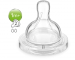 Соска Avent Classic+, медленный поток, 2 шт., 1м+, арт. 82820