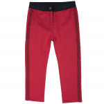 Брюки Chicco для девочек, с черным поясом — размер 116, цвет красный