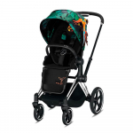 Прогулочная коляска Cybex Priam III Birds of Paradise — Chrome Black