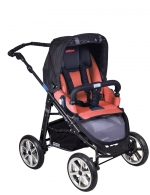 Коляска 2 в 1 Patron Fenix 4XC-B (черная рама) — gento salmon 649
