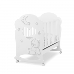 Кровать Erbesi Stella с окном — Белый/Серый