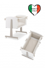 Колыбель Erbesi Ninna Cuoricine — белый/серо-песочный