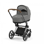 Коляска для новорожденных Cybex Priam IV (шасси Chrome Brown) — Soho Grey