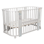 Детская кроватка Indigo "Green Line" 5 в 1 (маятник) массив березы — волна