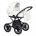 Коляска 2 в 1 Indigo BROCO Eco Plus 14" — белая кожа