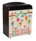 Пеленальный комод КЕДР Fantasia Birds — Венге/Слоновая кость