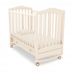 Кроватка Gandylyan (Гандылян) Симоник (колёса и качалка) — Слоновая кость