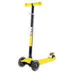 Самокат Maxiscoo Junior трехколесный со светящимися колесами — Желтый
