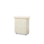 Пеленальный комод с ванночкой Erbesi Abbraccio (со стразами Swarovski) — Ivory (слоновая кость)