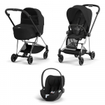 Коляска 3 в 1 Cybex Mios III и автокресло Cloud T i-Size Plus — Chrome Black, Sepia Black