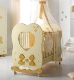 Детская кровать Baby Expert Cuore di Mamma — крем/золото