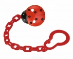 Клипса-держатель для пустышек Canpol "Божья коровка" арт. 10/873 — красный
