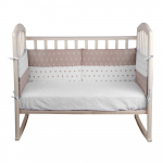 Борт в кроватку ALIS "День и ночь" — бежевый