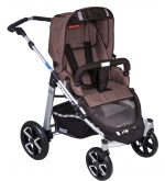 Коляска 2 в 1 Patron Fenix 4C-S (серебряная рама) — tweed tabasco brown 663