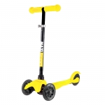 Самокат Maxiscoo Baby трехколесный со светящимися колесами — Желтый