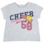 Футболка Chicco принт Cheer Leader, для девочки — Серый, р.80