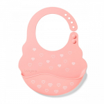 Нагрудник силиконовый BabyOno с регулируемой застежкой — Розовый
