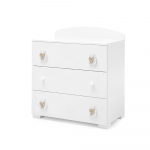 Тумба Erbesi Dudu 3 ящика — Белый/Песочный