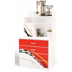 Комод ABC-KING LA-MAN с надстройкой — красный