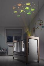 Кроватка Micuna Magic Mum Relax с LED-подсветкой 120x60  — Waterwood/White