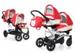 Коляска для двойни 3 в 1 Esspero Duetto (шасси Grey) — Red Lux