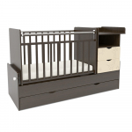 Детская кроватка СКВ-5 Жираф (маятник) — венге-бежевый