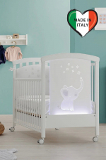 Детская кроватка Erbesi Elly LED — Белый 