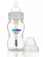 Детская полипропиленовая бутылочка с суперантиколиковой системой и термодатчиком Bebe Due Medic — 260 мл