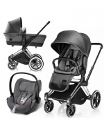 Коляска 3 в 1 Cybex Priam (шасси Trekking Matt Black) — Manhattan Grey