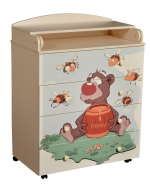 Пеленальный комод КЕДР Fantasia Little bee — Слоновая кость