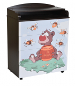 Пеленальный комод КЕДР Fantasia Little bee — Венге/Белый