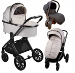 Коляска 3 в 1 Amarobaby Motus Premium Ecco — молочный