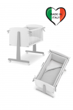 Колыбель Erbesi Ninna Stelline — белый/серый
