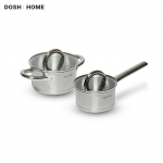 Набор посуды DOSH | HOME ARIES, из нержавеющей стали кастрюля 1,5 л, ковш 1 л, 2 предмета