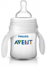 Бутылочка из полипроп с ручками Avent Classic+ 125мл 0 мес+  SCF625/02