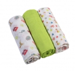 Набор пеленок BabyOno 3шт. в уп. — зеленый