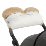 Муфта для рук на коляску Esspero Isabella (100% овечья шерсть) — White