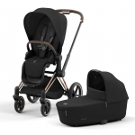 Коляска 2 в 1 Cybex Priam IV (шасси Rosegold) — Sepia Black