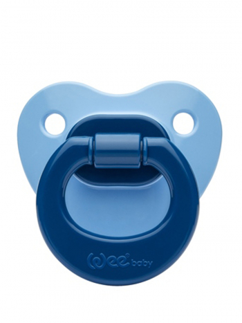 Ортодонтическая соска-пустышка WeeBaby матовая, с рождения — синий