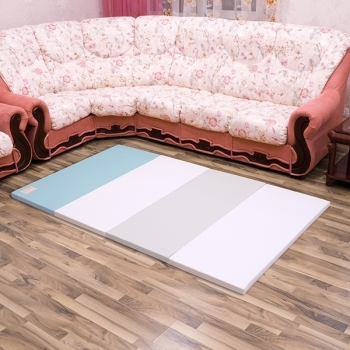 Коврик детский (2000х1200х40) AlzipMat "Silion Mat S" — Eco Duo Sky Blue